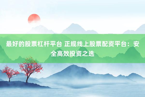 最好的股票杠杆平台 正规线上股票配资平台：安全高效投资之选