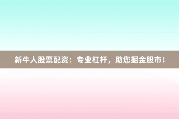 新牛人股票配资：专业杠杆，助您掘金股市！