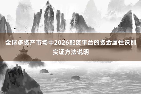 全球多资产市场中2026配资平台的资金属性识别实证方法说明