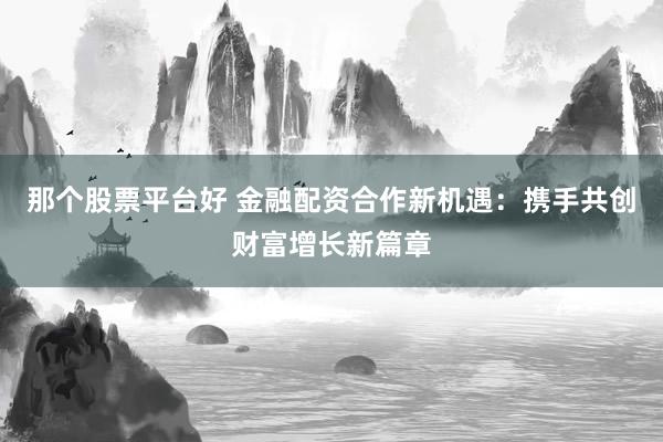 那个股票平台好 金融配资合作新机遇：携手共创财富增长新篇章